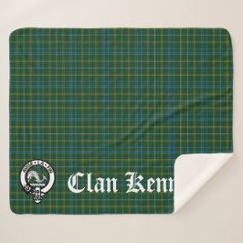 Manta Sherpa Clan Kennedy Escudo Badge & Tartán