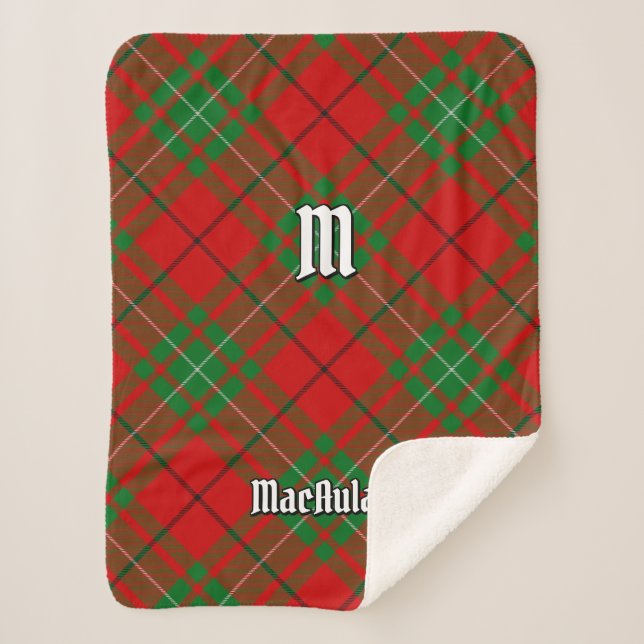 Manta Sherpa Clan MacAulay Tartan Sherpa Blanket (Anverso)