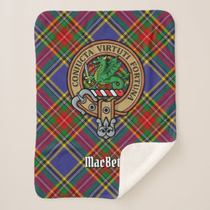 Manta Sherpa Clan MacBeth Escudo sobre Tartán