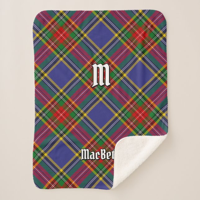 Manta Sherpa Clan MacBeth Tartan Sherpa Blanket (Anverso)