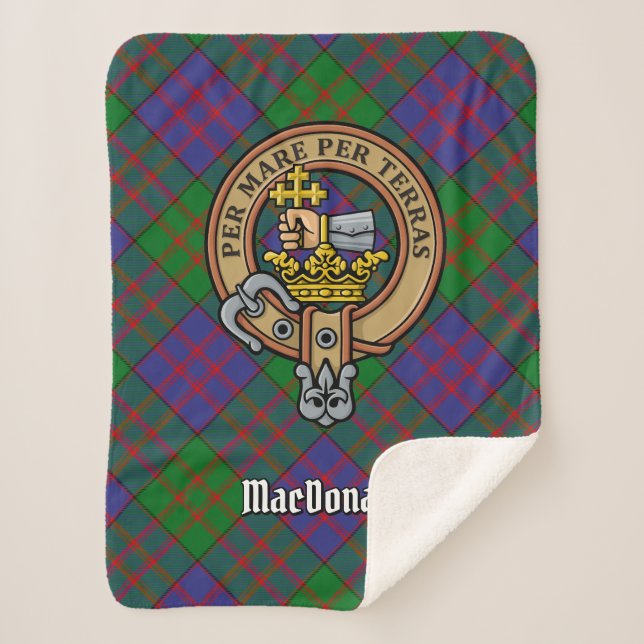 Manta Sherpa Clan MacDonald Escudo por Tartán (Anverso)