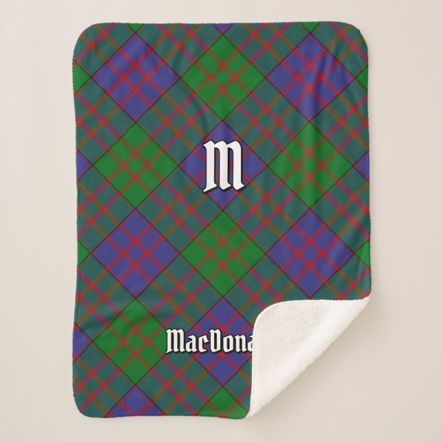 Manta Sherpa Clan MacDonald Tartan Sherpa Blanket (Anverso)