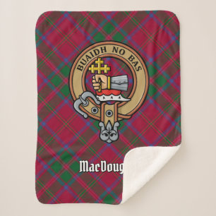 Manta Sherpa Clan MacDougall Escudo sobre Tartán