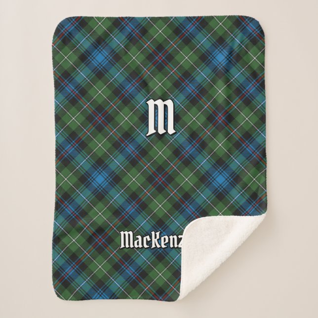 Manta Sherpa Clan MacKenzie Tartan Sherpa Blanket (Anverso)
