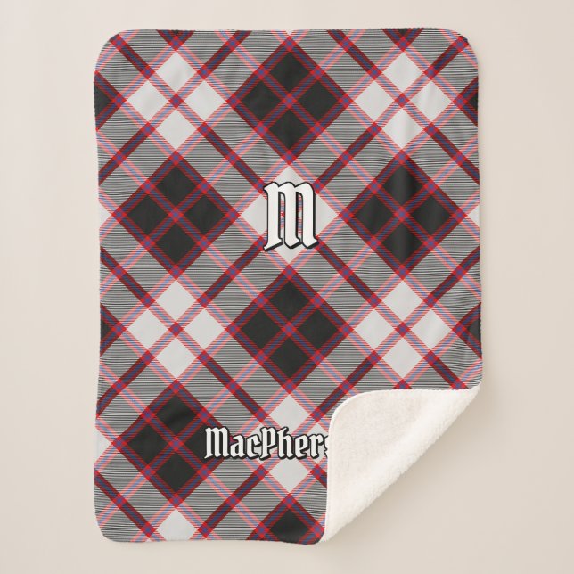 Manta Sherpa Clan MacPherson Hunting Tartan Sherpa Blanket (Anverso)