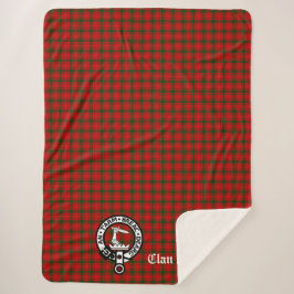 Manta Sherpa Clan MacQuarrie Tartan y Escudo