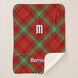 Manta Sherpa Clan Morrison Red Tartan Sherpa Blanket