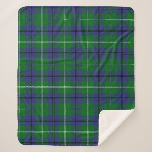 Manta Sherpa Clan Oliphant Tartán Plaid (Anverso)