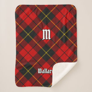 Manta Sherpa Clan Wallace Tartan Sherpa Blanket