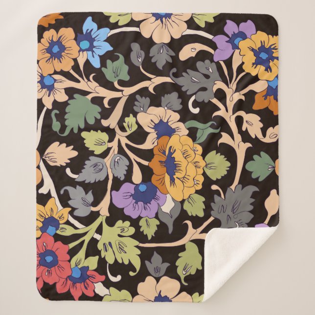 Manta Sherpa Clásico Islámico: Ornamento sin foco floral (Anverso)