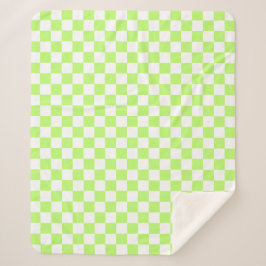 Manta Sherpa Classic visual lime checkerboard