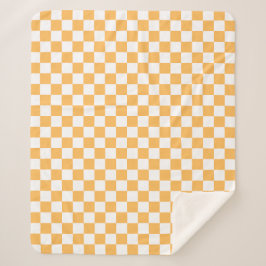 Manta Sherpa Classic visual peach checkerboard