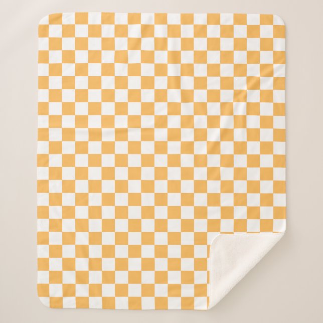 Manta Sherpa Classic visual peach checkerboard  (Anverso)