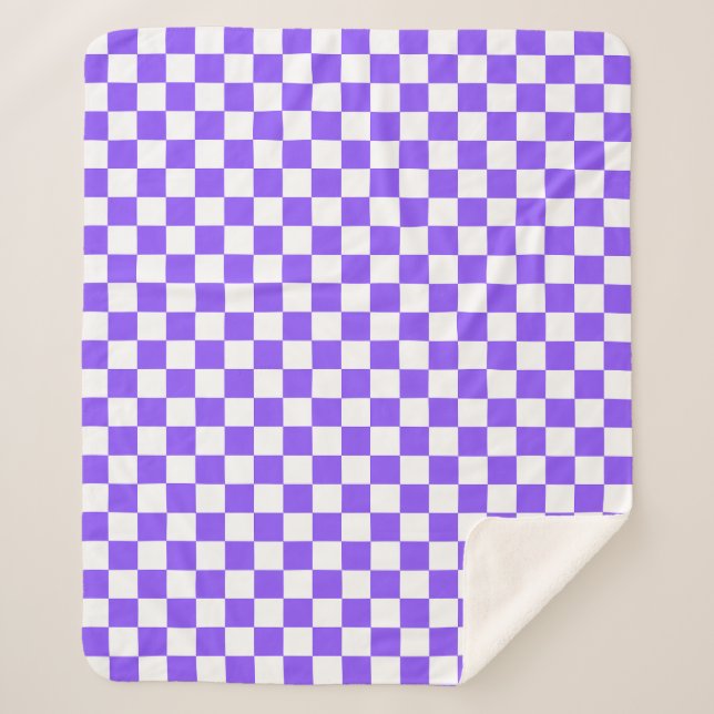 Manta Sherpa Classic visual purple checkerboard  (Anverso)