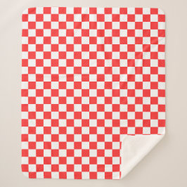Manta Sherpa Classic visual red checkerboard
