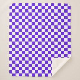 Manta Sherpa Classic visual violet checkerboard