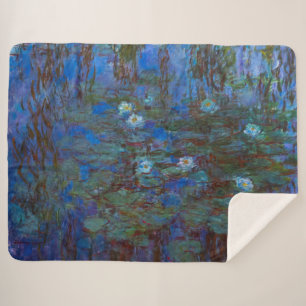 Manta Sherpa Claude Monet - Blue Water Lilies