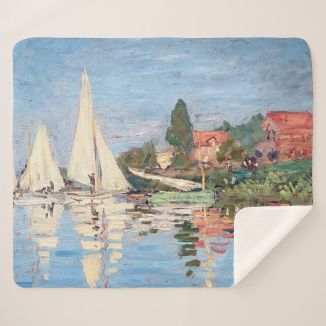 Manta Sherpa Claude Monet - Regattas en Argenteuil (Anverso (horizontal))