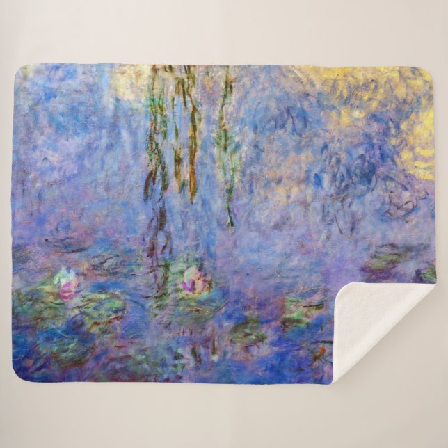 Manta Sherpa Claude Monet - Water Lilies (Anverso (horizontal))