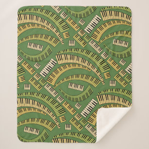 Manta Sherpa Claves de piano curvas