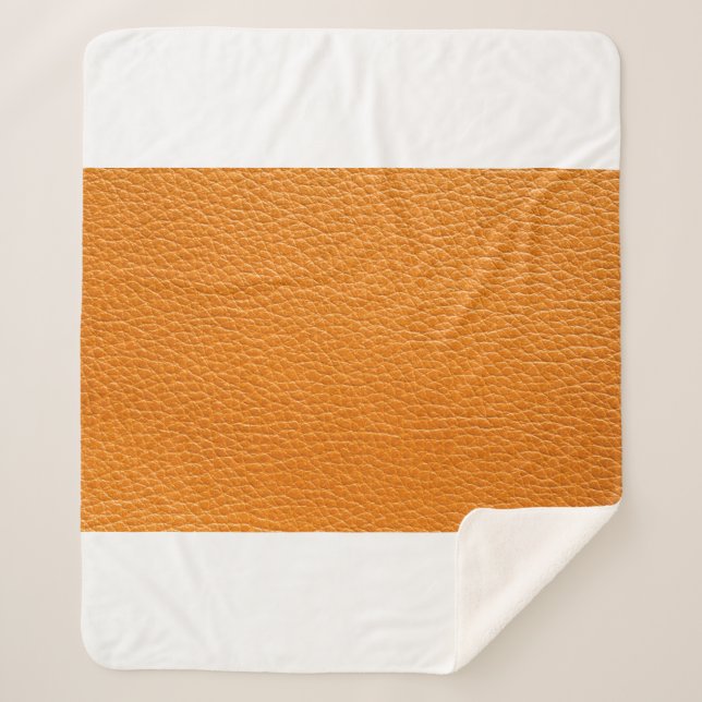 Manta Sherpa Closeup de textura de cuero marrón (Anverso)