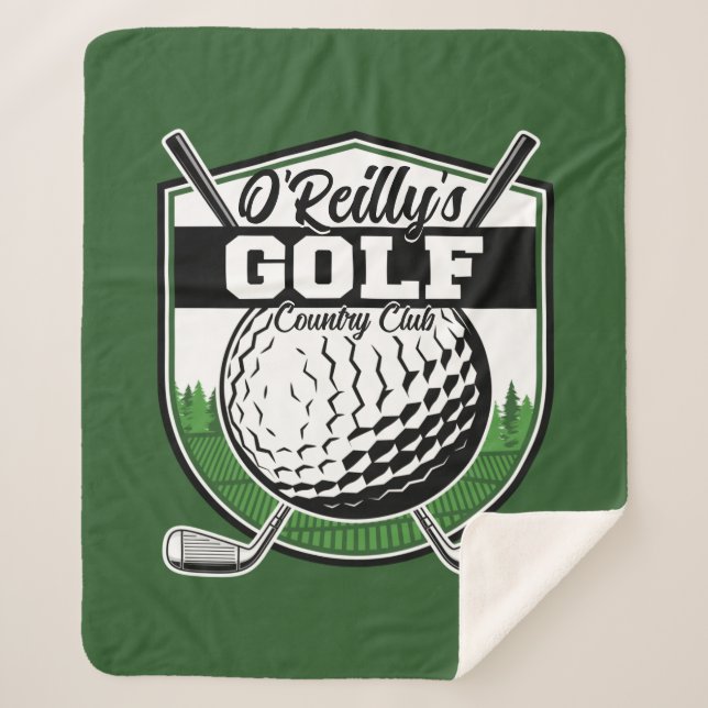 Manta Sherpa Club Campestre Personalizado Golf Golf Player Pro (Anverso)