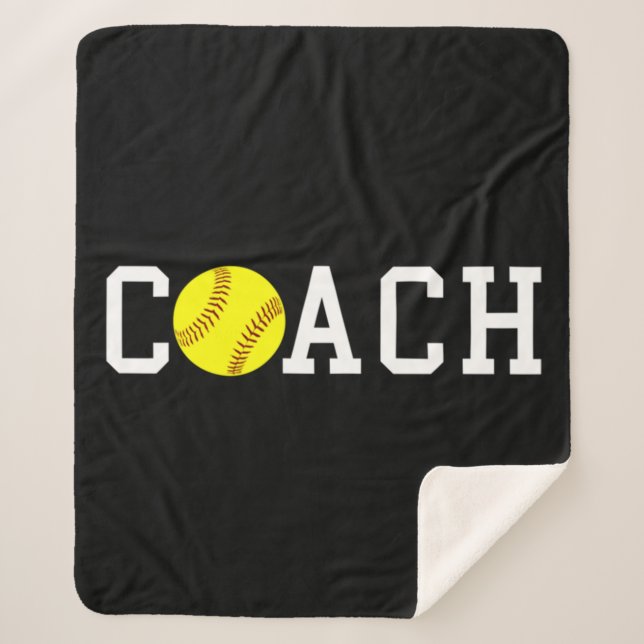 Manta Sherpa Coach Fast-pitch Softball Gift Idea print (Anverso)