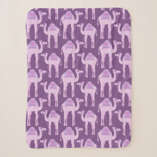Manta Sherpa cobertizo gráfico morado con estampado animal de c
