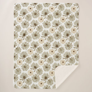 Manta Sherpa cobertor caliente de estilo botánico