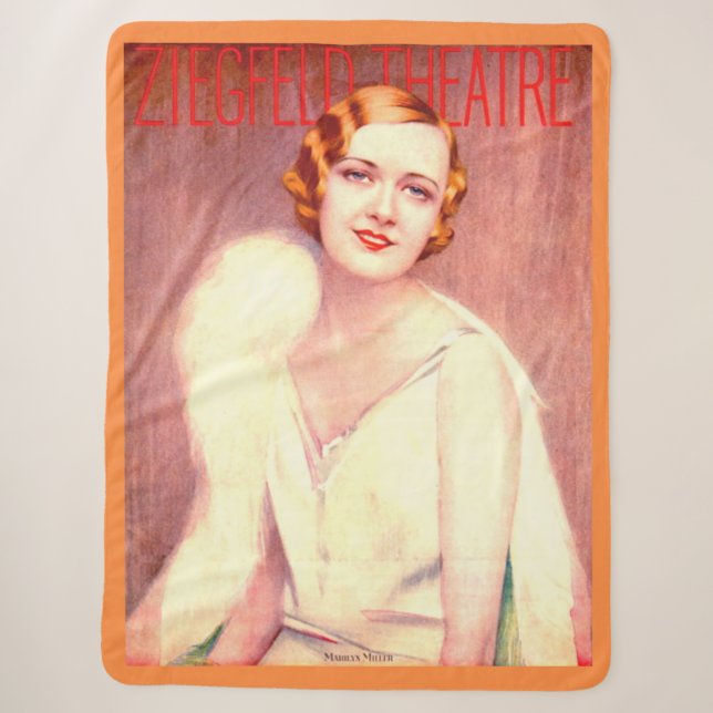 Manta Sherpa Cobertura del programa de teatro Ziegfeld 1928 Mar (Anverso)