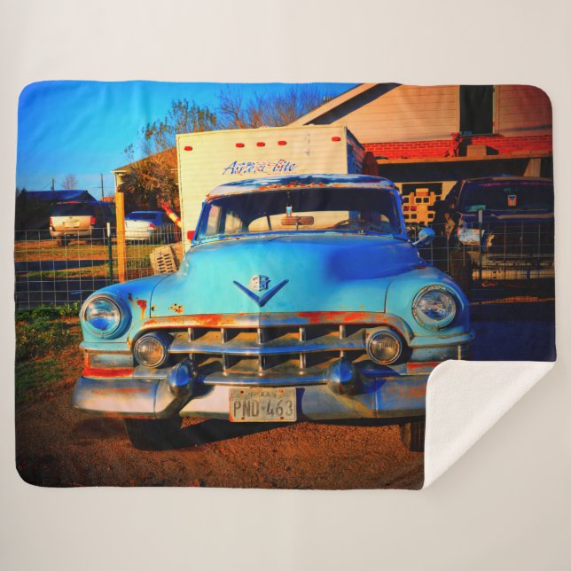 Manta Sherpa Coche Vintage (Anverso (horizontal))