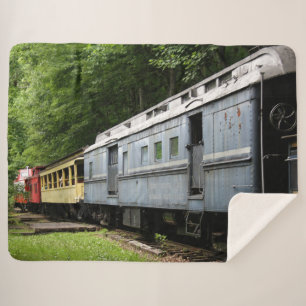 MANTA SHERPA COCHES DE TREN VIEJOS