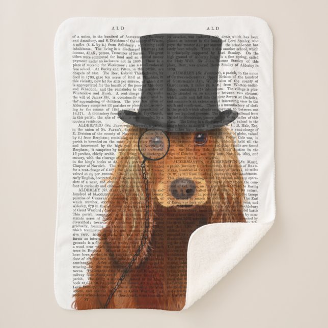 Manta Sherpa Cocker Spaniel, Hound formal y Gorra (Anverso)