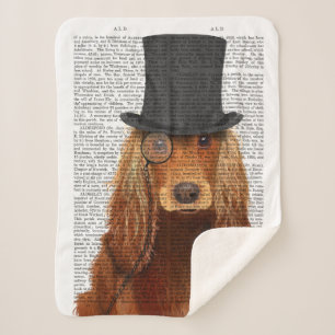 Manta Sherpa Cocker Spaniel, zanahoria formal y Gorra