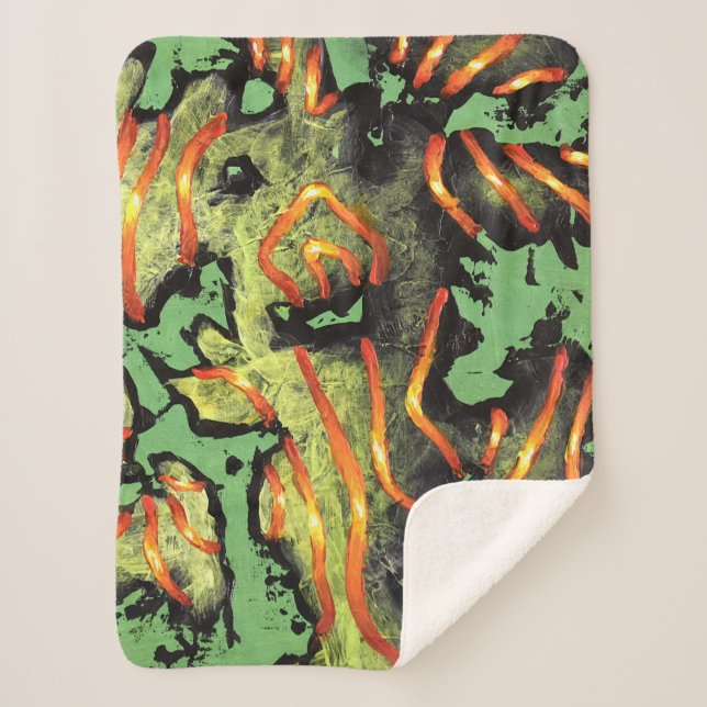 Manta Sherpa Código de energía - Acción y energía - Baby Blanke (Anverso)