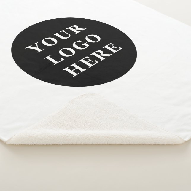 Manta Sherpa Código QR negro elegante y elegante (3/4)