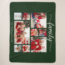 Colage de fotos de Navidad para familia acogedora 