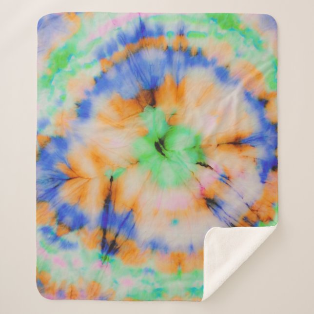 Manta Sherpa Colas negras, cosecha ondulada. (Anverso)