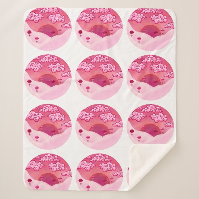 Manta Sherpa Colas y nubes de bonito (Anverso)