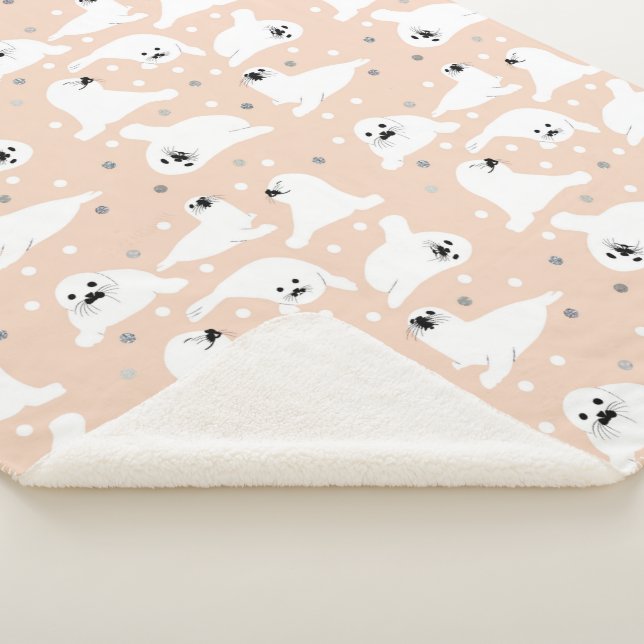 Manta Sherpa Colección de animales árticos - Sellos (3/4)