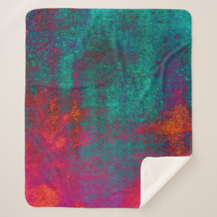 Manta Sherpa Colección de fondo rosa azul de cemento wallabstra