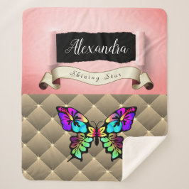 Manta Sherpa Collage de arte pop de Shabby Chic