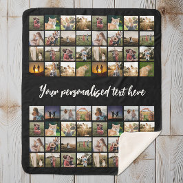 Manta Sherpa Collage de fotos 64 personalizado