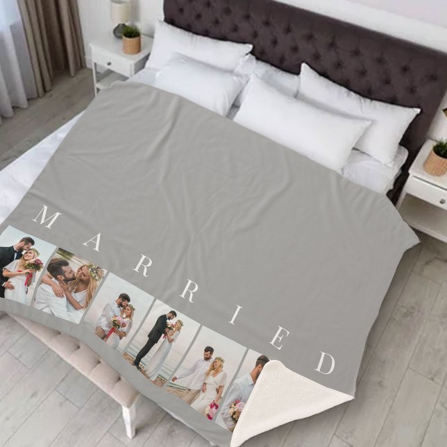 Manta Sherpa Collage de fotos boda 7 Foto: Gris CASADO (Subido por el creador)