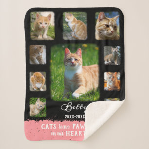 Manta Sherpa Collage de fotos de Personalizado de gato Bordes F