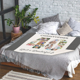 Manta Sherpa Collage de fotos en la forma número 40 para el cum