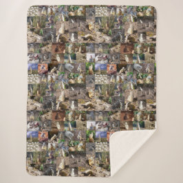 Manta Sherpa Collage de fotos Meerkat,