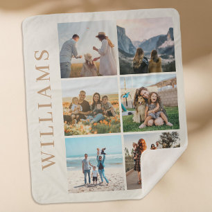 Manta Sherpa Collage de fotos moderno 6