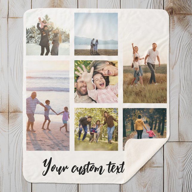 Manta Sherpa Collage de fotos personalizado 7 (Subido por el creador)