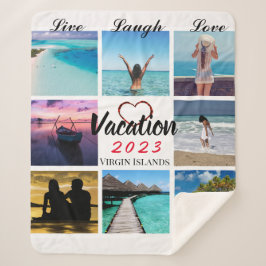 Manta Sherpa Collage de fotos Personalizado Sherpa Blanket